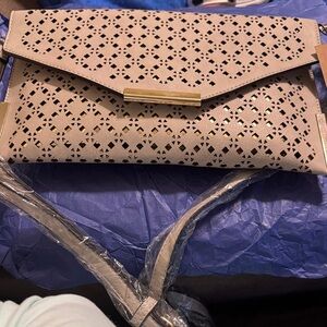 Elegant Cream Clutch, wristlet or crossbody Bag